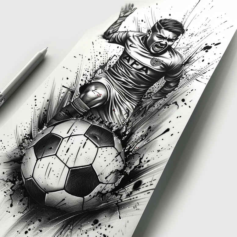 sport tattoo design ideas clean shape fast trajectory stands for endurance