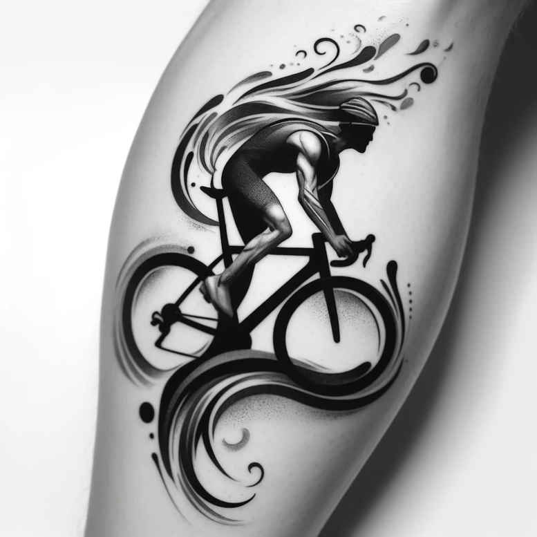 sport tattoo design ideas open space focused drive for upper arm
