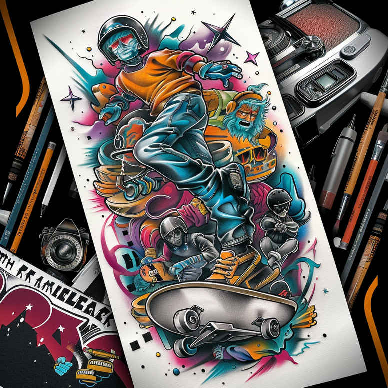 sport tattoo design ideas compact intense stance for lower chest