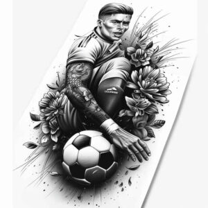 sport tattoo design ideas precise movement pulse for calf