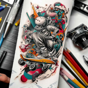 sport tattoo design ideas no fill physical mark for neck