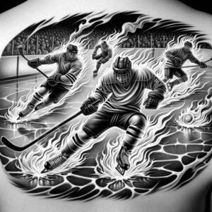 sport tattoo design ideas miniature sport gear represents determination