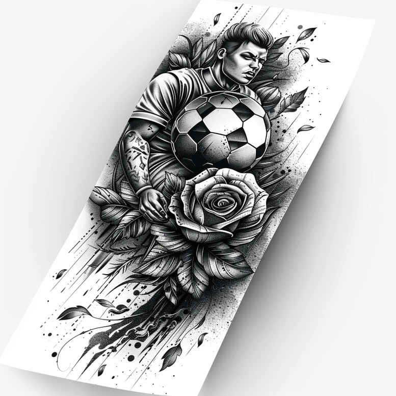 sport tattoo design ideas soft touch sporting motion shows resilience