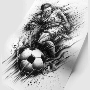 team – tattoo design ideas free ai generated – neotraditional-expressive-lines – for-ribs – Gallery: sport-inkby-ai