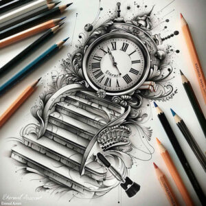 contour-stairs-tattoo – tattoo design ideas free ai generated – neotraditional-enhanced-color – for-wrist-side – Gallery: stairs-inkby-ai
