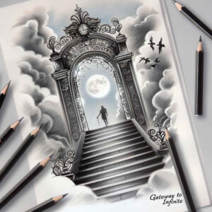 geometric-detail-stairs-tattoo – tattoo design ideas free ai generated – neotraditional-enhanced-shading – for-lower-arm – Gallery: stairs-inkby-ai