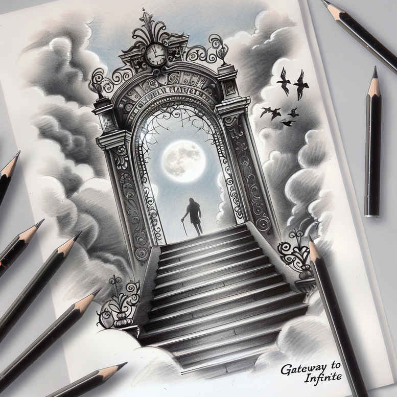 geometric-detail-stairs-tattoo – tattoo design ideas free ai generated – neotraditional-enhanced-shading – for-lower-arm – Gallery: stairs-inkby-ai