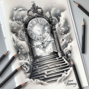 geometric-stairs-tattoo – tattoo design ideas free ai generated – surrealism-shadow-play – for-abdomen – Gallery: stairs-inkby-ai