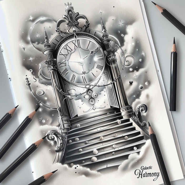 geometric-stairs-tattoo – tattoo design ideas free ai generated – surrealism-shadow-play – for-abdomen – Gallery: stairs-inkby-ai