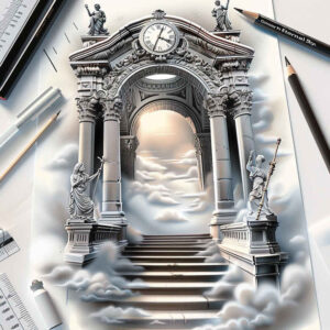 light-motif-stairs-tattoo – tattoo design ideas free ai generated – surrealism-phantom-shadows – for-wrist – Gallery: stairs-inkby-ai