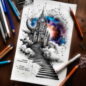 mystery-motif-stairs-tattoo – tattoo design ideas free ai generated – realism-detailed-rendering – for-heel – Gallery: stairs-inkby-ai