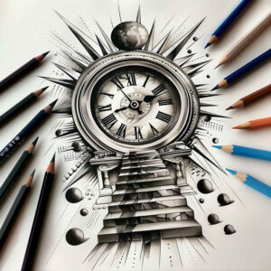 mystery-motif-stairs-tattoo – tattoo design ideas free ai generated – realism-smooth-gradients – for-foot – Gallery: stairs-inkby-ai
