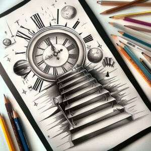 shadow-and-light-stairs-tattoo – tattoo design ideas free ai generated – realism-photo-ink – for-elbow – Gallery: stairs-inkby-ai