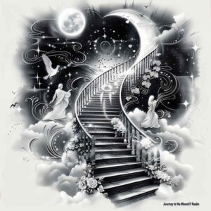 shadow-motif-stairs-tattoo – tattoo design ideas free ai generated – surrealism-phantasm – for-calf – Gallery: stairs-inkby-ai