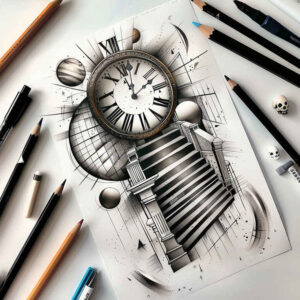 stairs tattoo design ideas vivid architectural rhythm symbolising strength