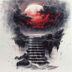 stairs tattoo design ideas Realism depth of field architectural tattoo for lower back