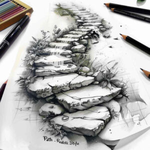 stairs tattoo design ideas Realism realistic structure architectural tattoo stands for resilience