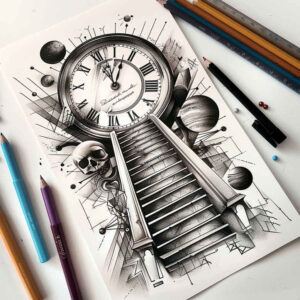 stairs tattoo design ideas modern classic clean rise meaning perseverance