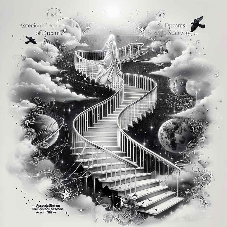 stairs tattoo design ideas structured design depth illusion determination and power
