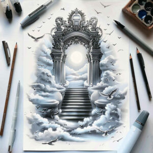 stairs tattoo design ideas unreal light direction marker symbol of resilience