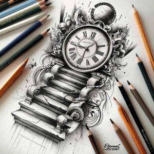 stairs tattoo design ideas layered fill elevation for foot