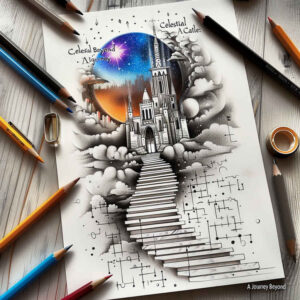 stairs tattoo design ideas Surrealism morphic transformation elevation for forearm