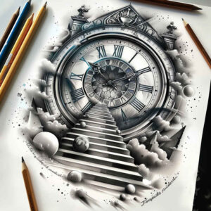 stairs tattoo design ideas true-to-life levels symbol of strength