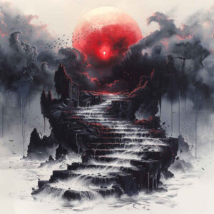 stairs tattoo design ideas Realism hyper-realistic rising path shows determination