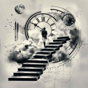 stairs tattoo design ideas Realism detailed rendering rising path stands for strength