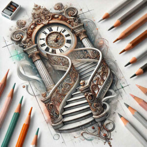 stairs tattoo design ideas Surrealism imperfect symmetry rising path symbolising determination