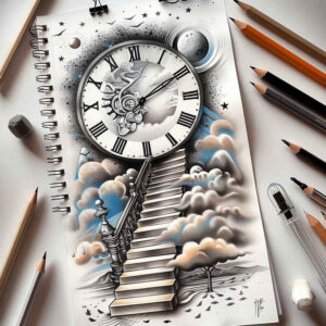 stairs tattoo design ideas Realism portrait realism stairway journey meaning resilience