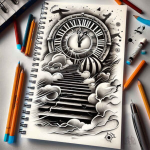 stairs tattoo design ideas color depth structured rise symbol of endurance