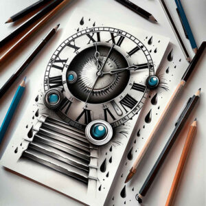 stairs tattoo design ideas Surrealism unearthly symbolic climb embodying endurance