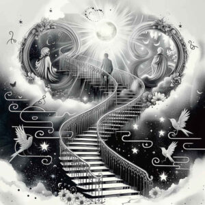 stairs tattoo design ideas realistic symbolic motion symbolising strength