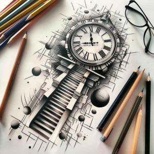 stairs tattoo design ideas Neotraditional sharp edges upward energy represents endurance