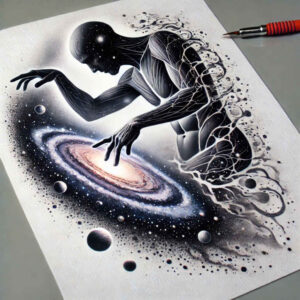 abstract-motif-figure-tattoo – tattoo design ideas free ai generated – dark – for-wrist-side – Gallery: surrealistic-characters-inkby-ai