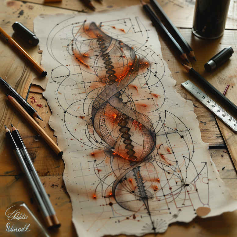 artistic-figure-tattoo – tattoo design ideas free ai generated – empty – for-neck – Gallery: surrealistic-characters-inkby-ai