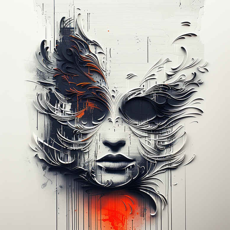 expressive-figure-tattoo – tattoo design ideas free ai generated – haunted – for-wrist-side – Gallery: surrealistic-characters-inkby-ai