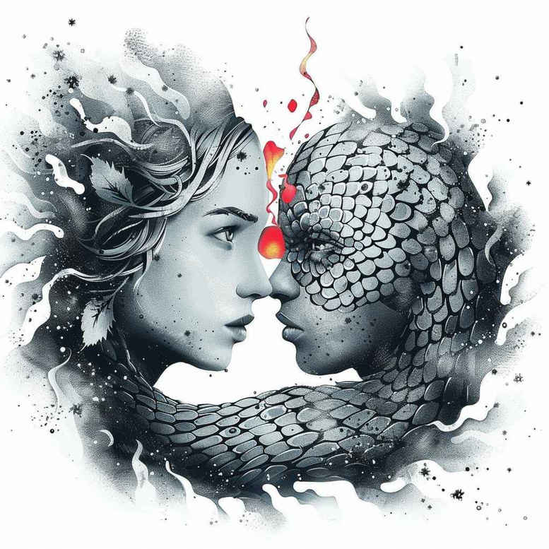 fantasy-motif-figure-tattoo – tattoo design ideas free ai generated – claw-marks – for-behind-ear – Gallery: surrealistic-characters-inkby-ai