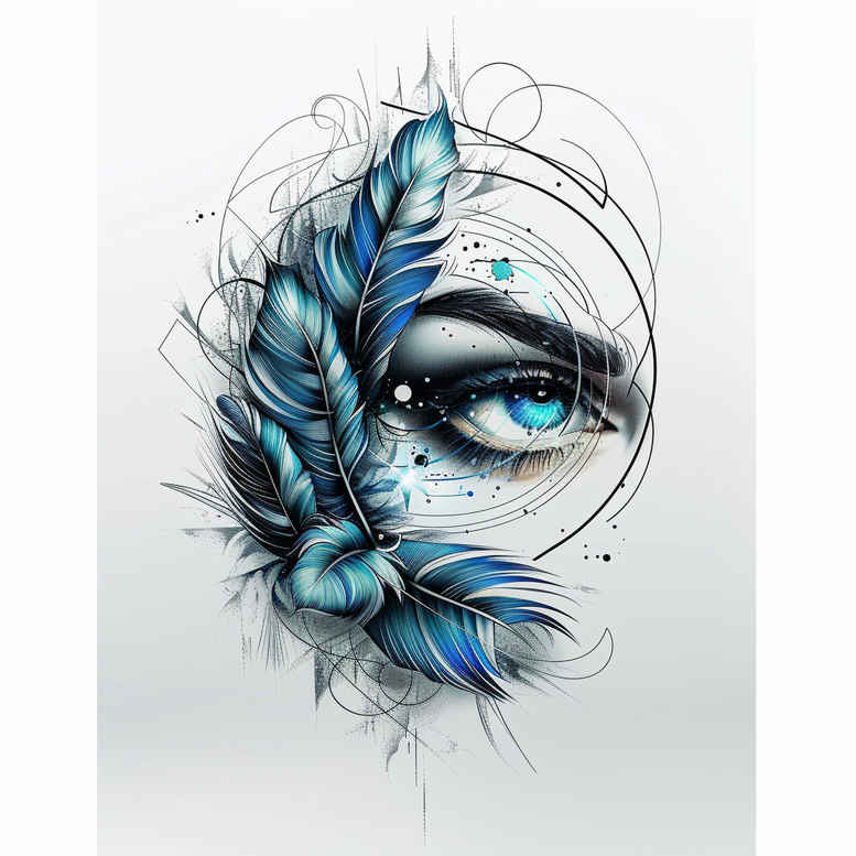 fantasy-motif-figure-tattoo – tattoo design ideas free ai generated – spooky – for-back – Gallery: surrealistic-characters-inkby-ai
