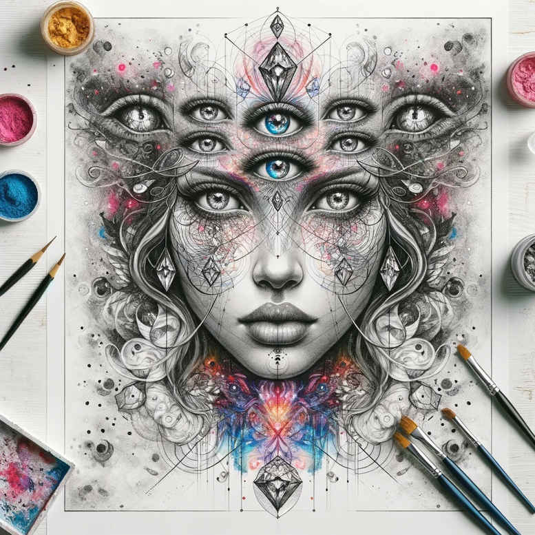 imagination-figure-tattoo – tattoo design ideas free ai generated – mask – for-foot – Gallery: surrealistic-characters-inkby-ai