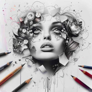 surreal-art-figure-tattoo – tattoo design ideas free ai generated – gagged – for-wrist – Gallery: surrealistic-characters-inkby-ai