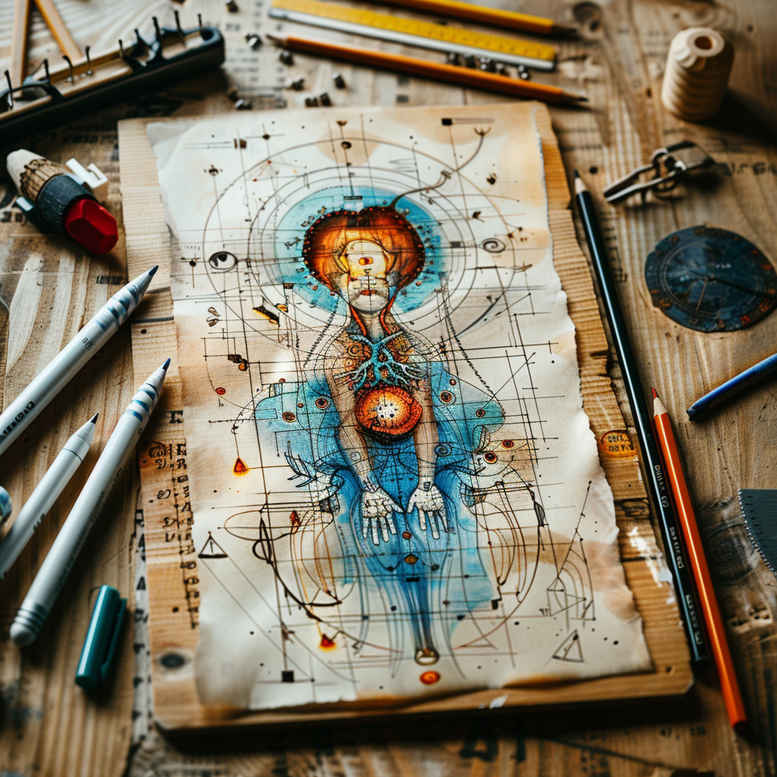 surrealistic-characters tattoo design ideas Realism digital realism distorted face shows resilience
