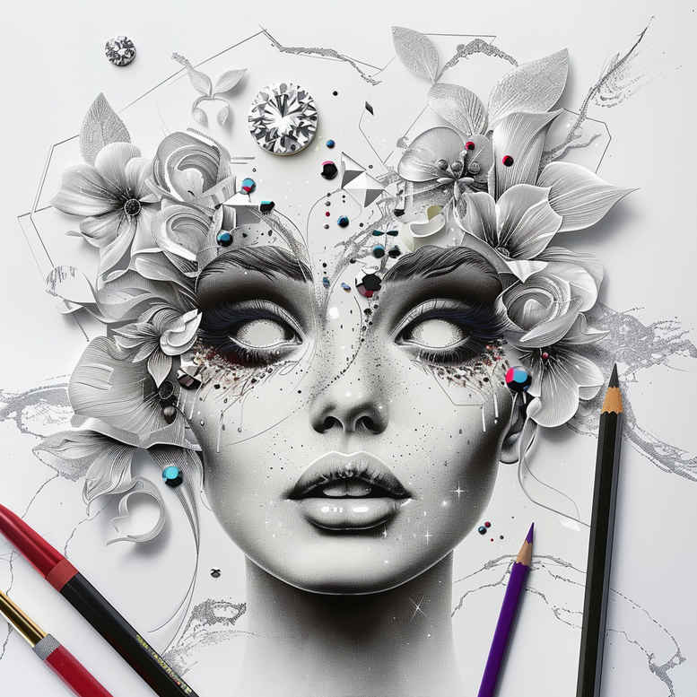 surrealistic-characters tattoo design ideas textured shading dream dweller resilience and power