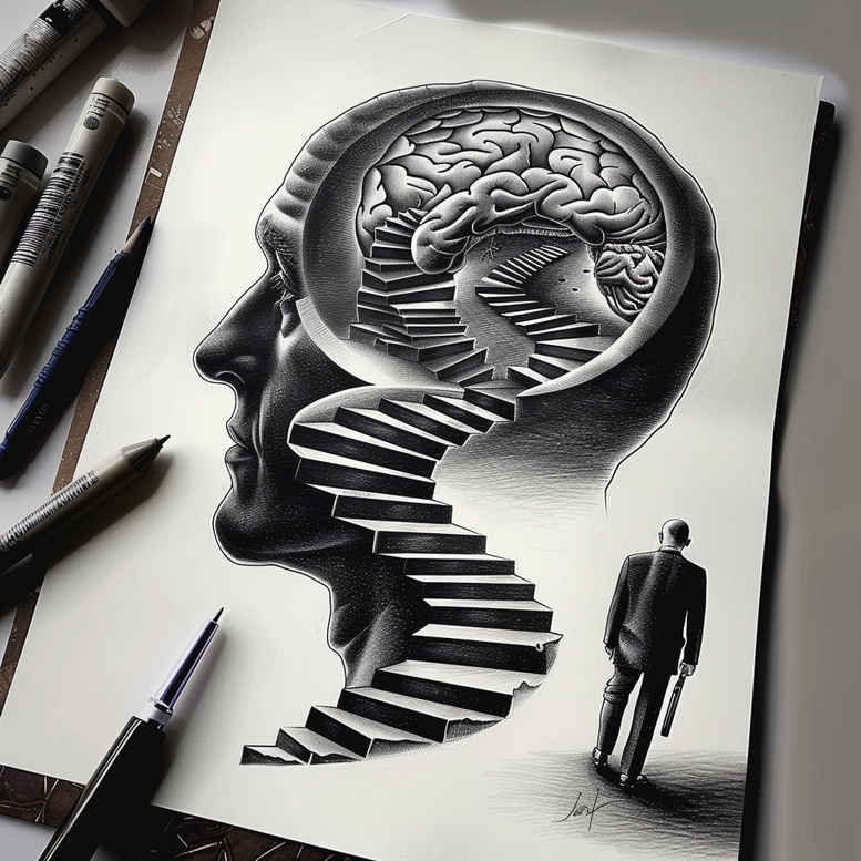 surrealistic-characters tattoo design ideas Surrealism fantastical fantasy visage for temple