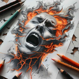 surrealistic-characters tattoo design ideas Surrealism imperfect symmetry fantasy visage for toe