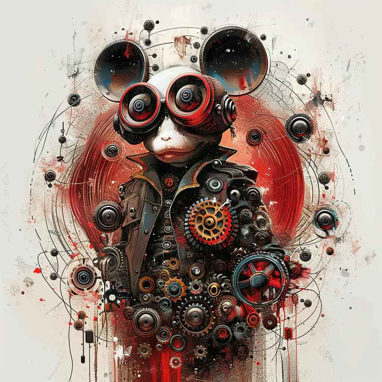 surrealistic-characters tattoo design ideas Surrealism melted shapes floating face embodying determination
