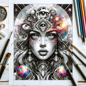 surrealistic-characters tattoo design ideas Surrealism ethereal glow hybrid soul shows determination