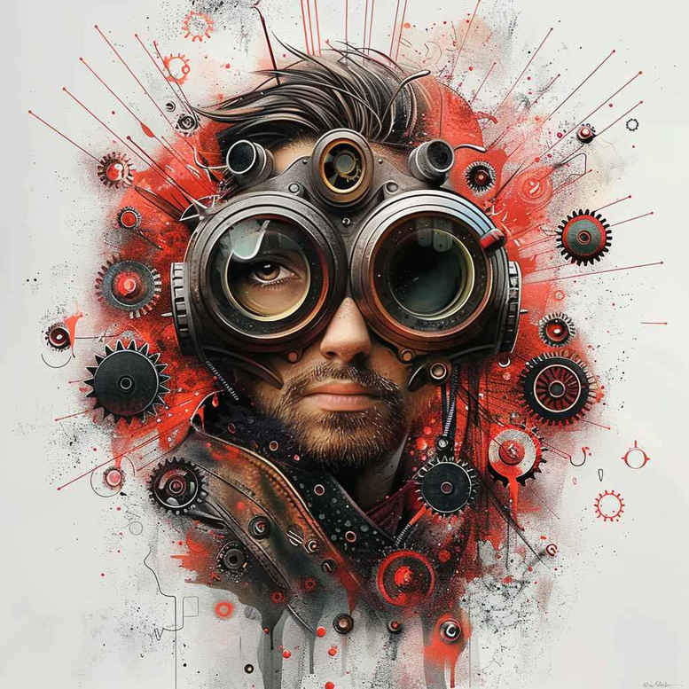 surrealistic-characters tattoo design ideas balanced color hyperreal expression embodying courage