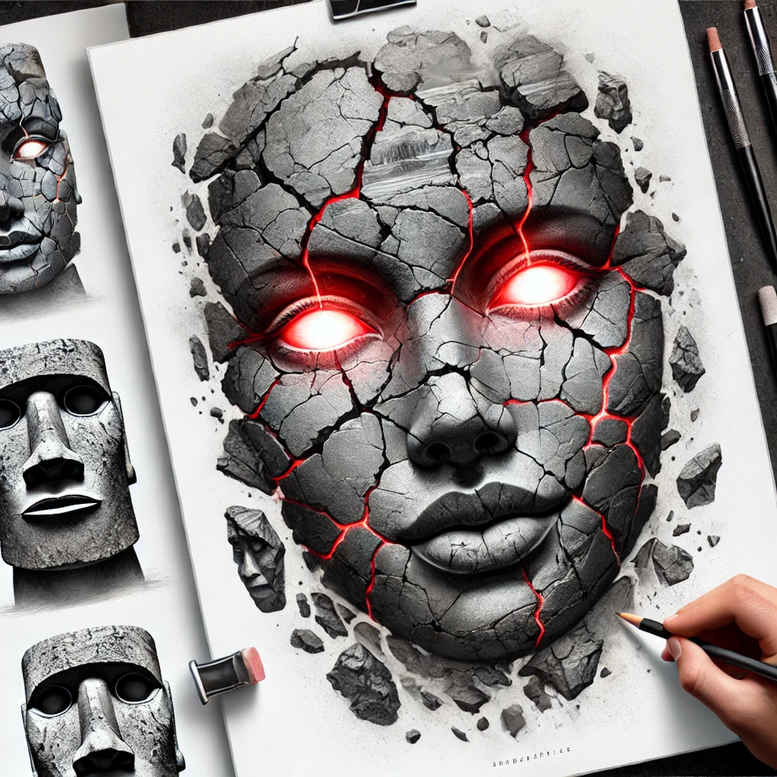 surrealistic-characters tattoo design ideas razor-sharp imagined identity for toe